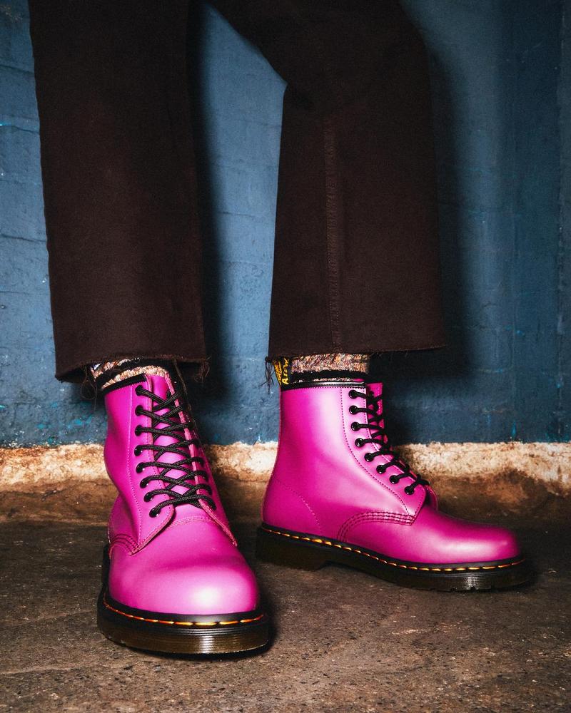 Dr Martens 1460 Smooth Lær Snørestøvletter Herre Rosa | Norge 278XYU